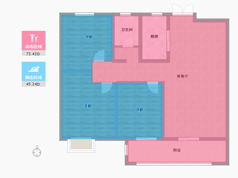 山东省-临沂市-联泰中心城-107.00-户型库-动静分区