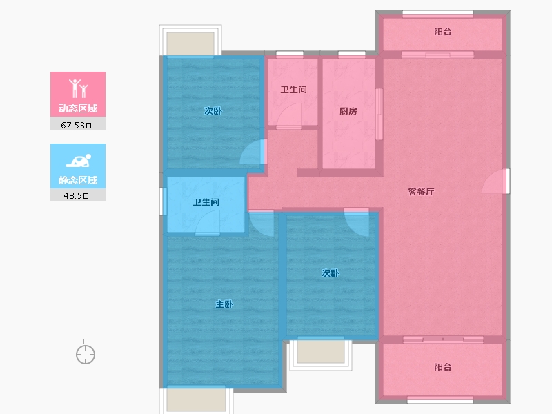 山东省-济宁市-红星瑞马世家-103.87-户型库-动静分区