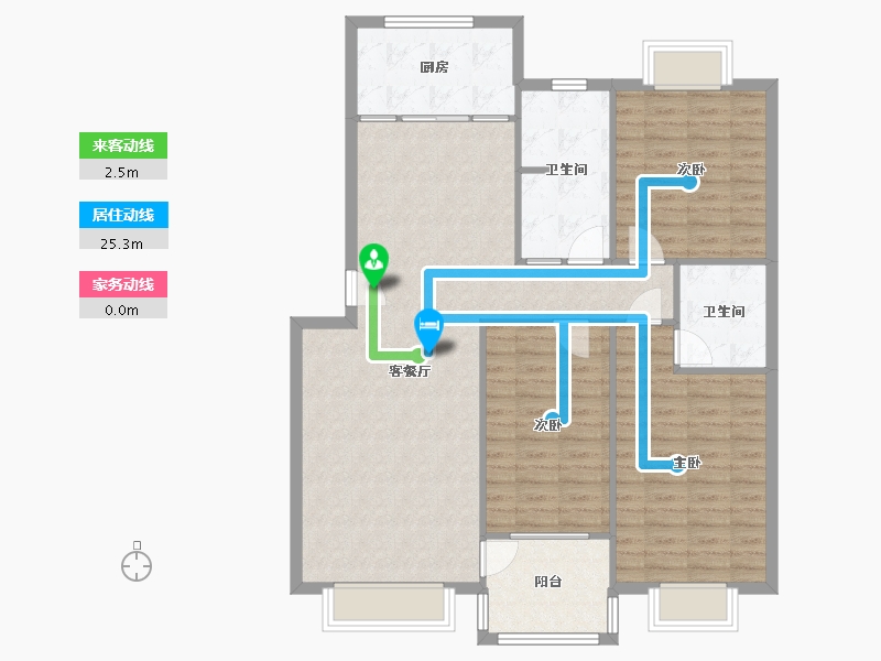 河南省-郑州市-裕华文清园-6号楼-101.00-户型库-动静线