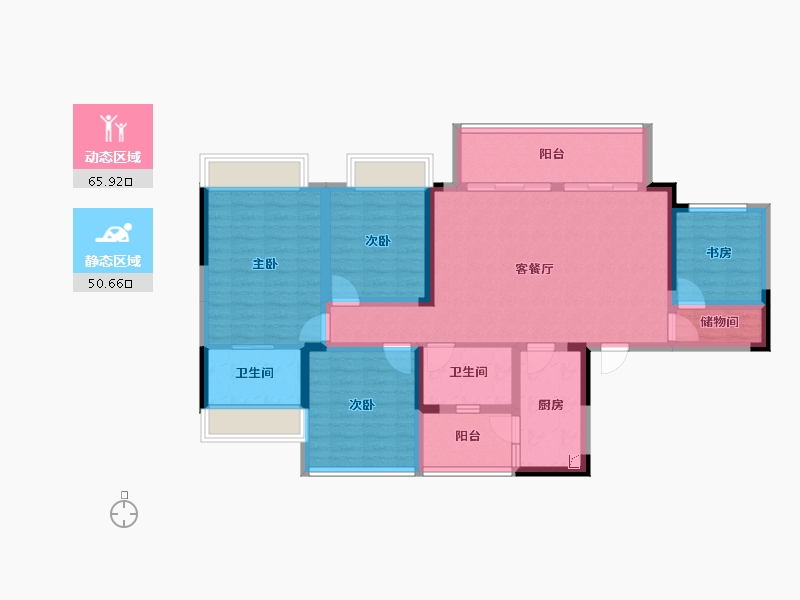 云南省-昭通市-红星国际-103.34-户型库-动静分区