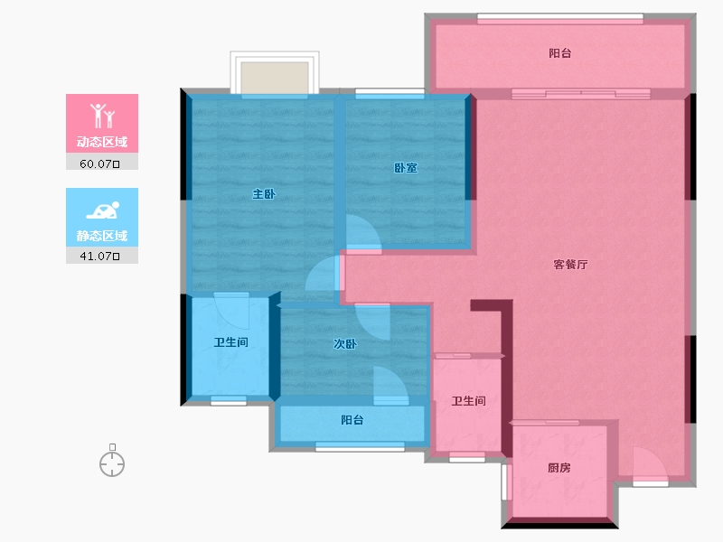 安徽省-安庆市-高速时代公馆-94.34-户型库-动静分区