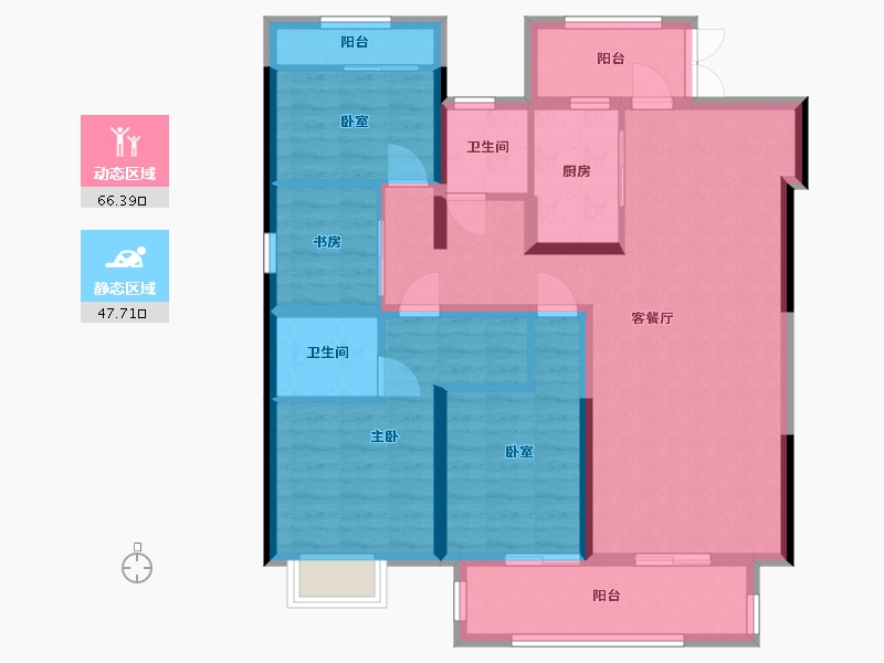 湖南省-岳阳市-祥源城市之光-107.00-户型库-动静分区