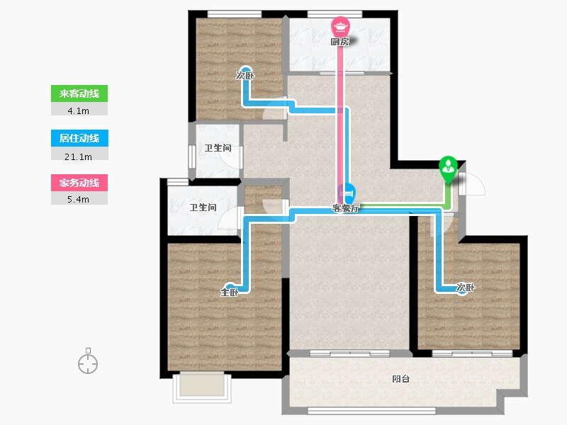 山东省-烟台市-玲珑玺悦府-112.33-户型库-动静线