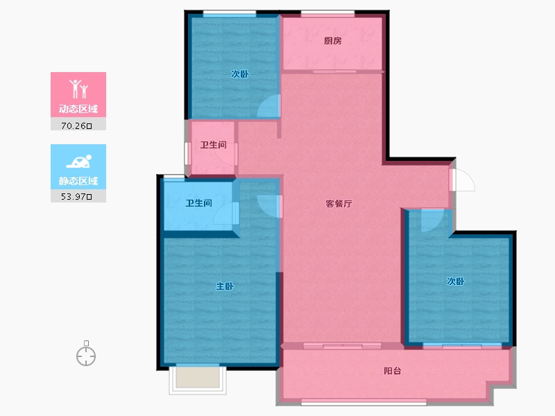 山东省-烟台市-玲珑玺悦府-112.33-户型库-动静分区