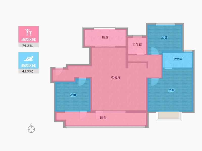 山东省-济宁市-涌泰澜湾-112.15-户型库-动静分区