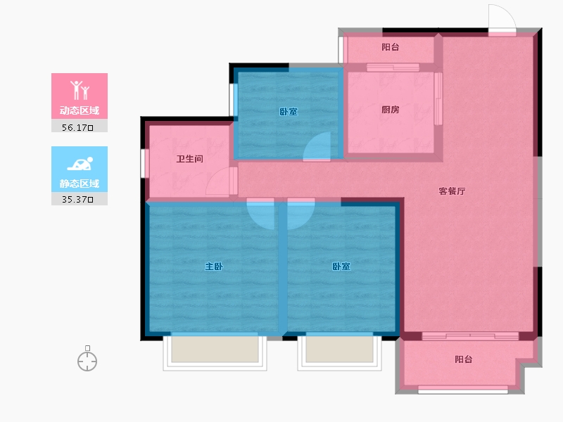 湖南省-湘西土家族苗族自治州-溶江学府-81.00-户型库-动静分区