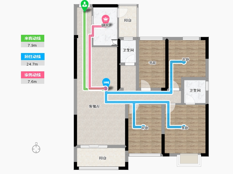 广西壮族自治区-来宾市-金霖华庭二期-108.22-户型库-动静线