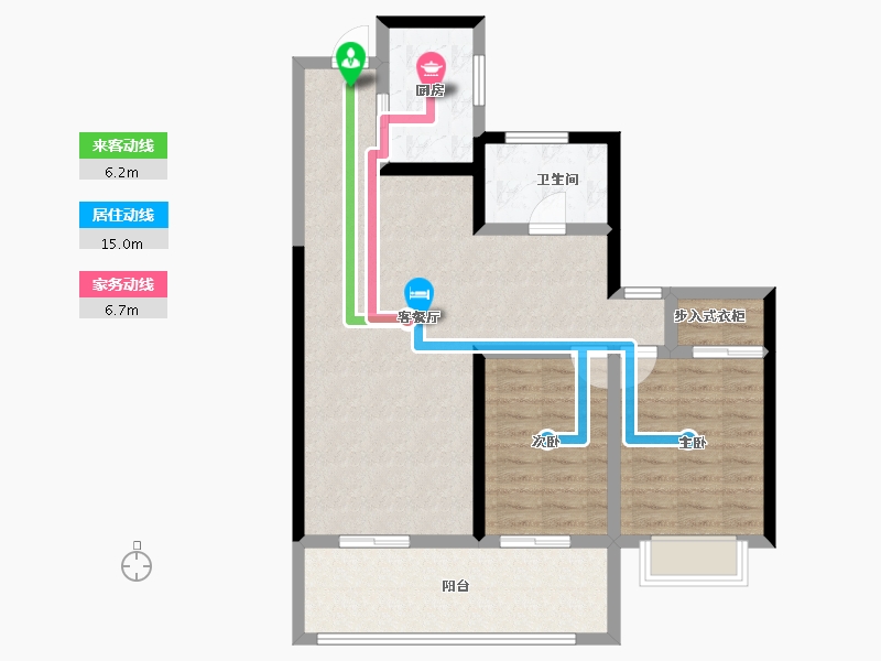 福建省-莆田市-正荣白棠云麓-86.77-户型库-动静线