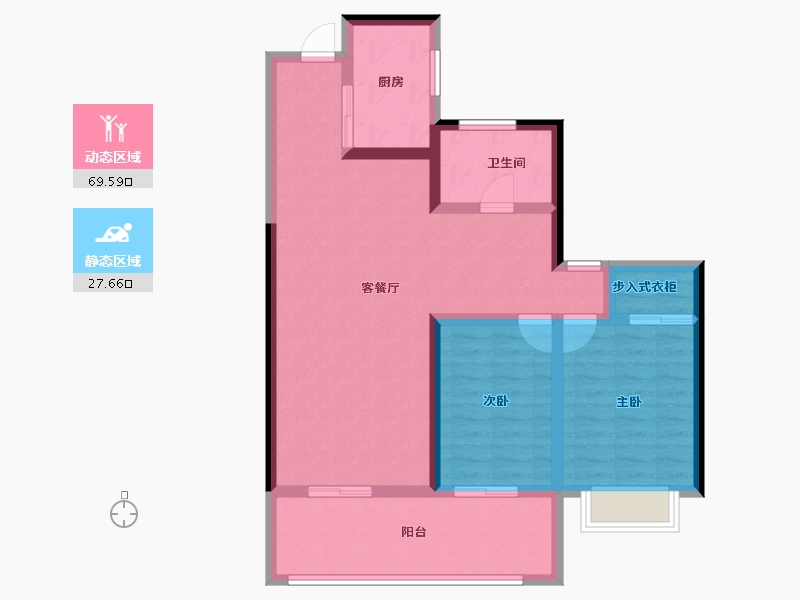 福建省-莆田市-正荣白棠云麓-86.77-户型库-动静分区