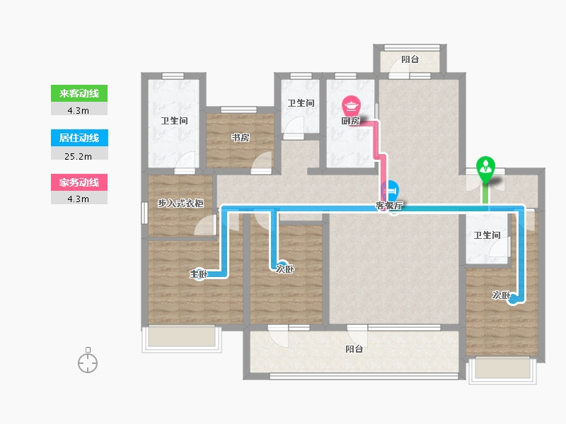 山东省-济宁市-红星瑞马世家-131.99-户型库-动静线