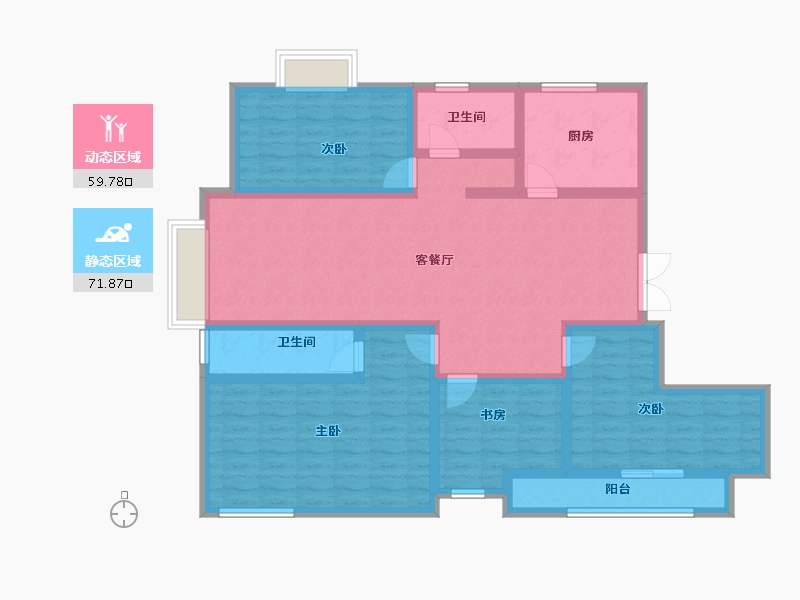 山东省-济宁市-金山新苑-116.41-户型库-动静分区