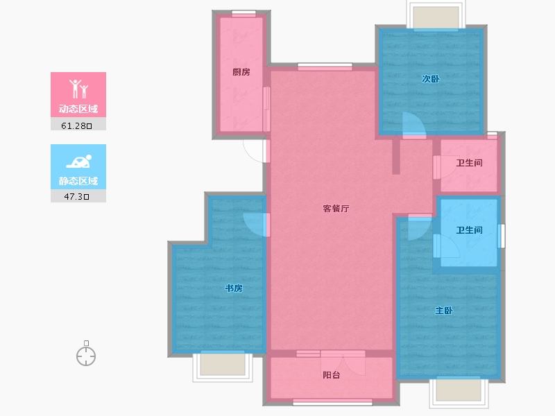 山东省-济宁市-瑞马意墅-96.27-户型库-动静分区