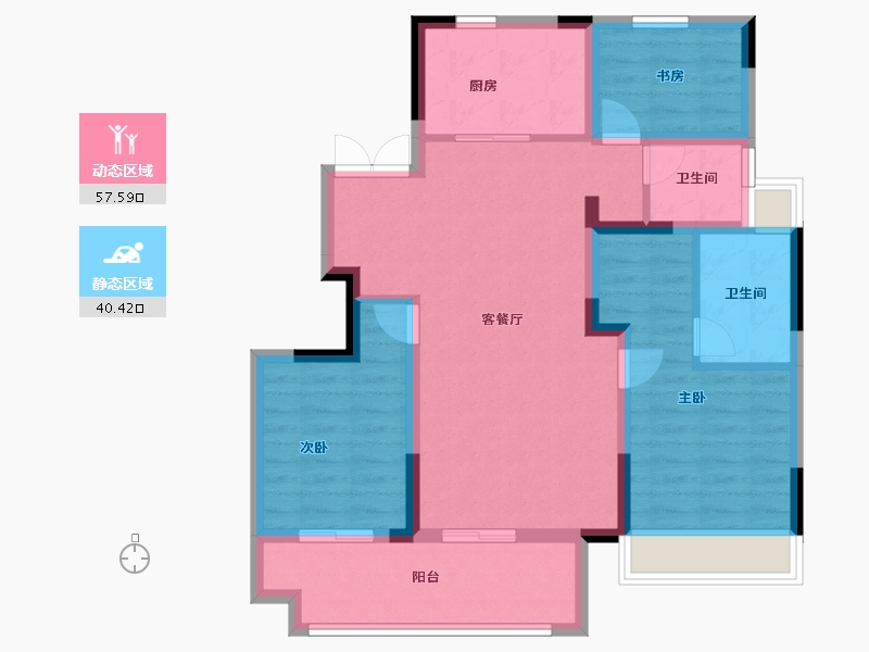 安徽省-宿州市-国建京御府-87.20-户型库-动静分区