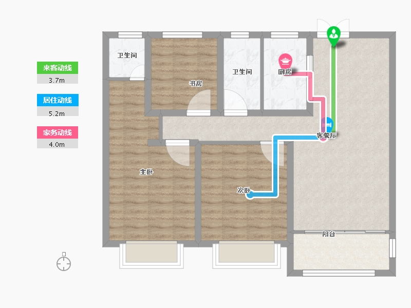 河北省-邯郸市-荣科金水苑-87.21-户型库-动静线