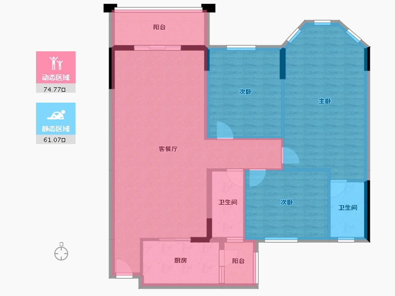 广东省-广州市-雅宝新城-123.99-户型库-动静分区