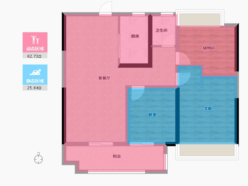 安徽省-宿州市-斌锋壹号院-78.40-户型库-动静分区