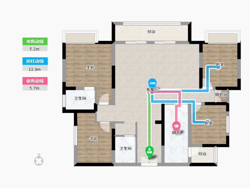 四川省-宜宾市-恒旭·江悦台-116.54-户型库-动静线