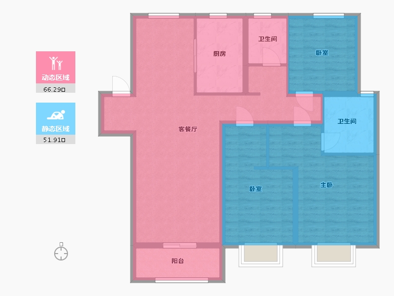 山东省-济南市-中建·国熙台-106.02-户型库-动静分区