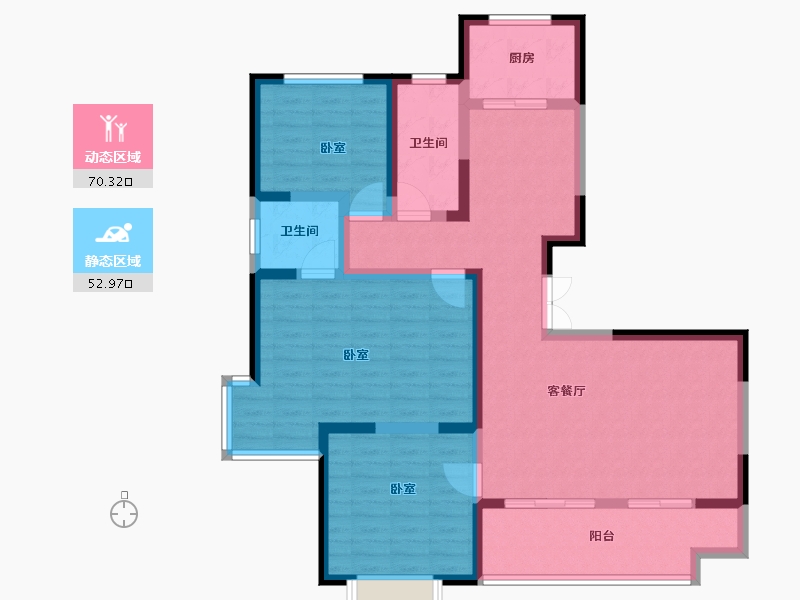 陕西省-咸阳市-中昌·如意城-109.63-户型库-动静分区