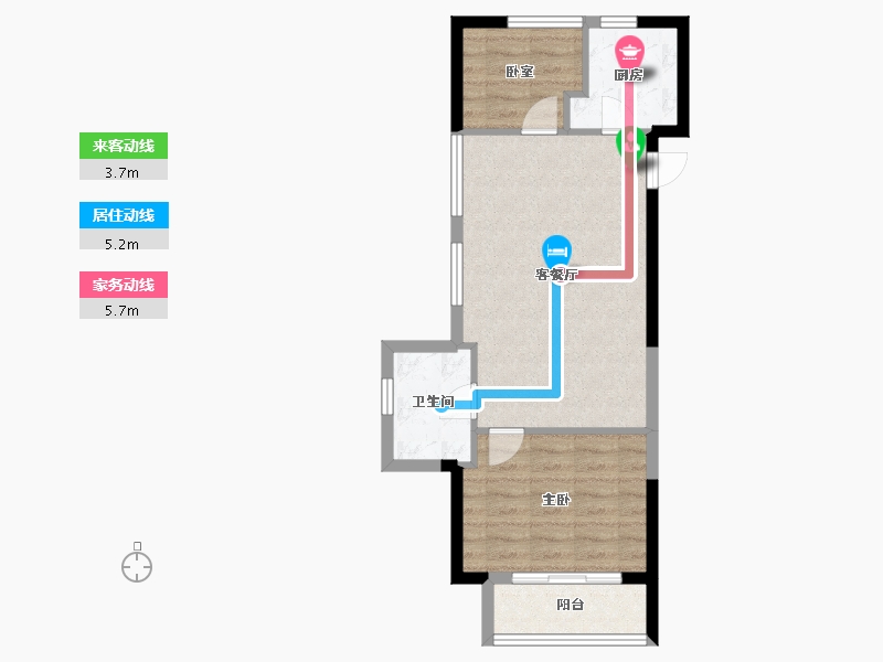 福建省-厦门市-禹洲联发璟阅城·学府1号-56.00-户型库-动静线