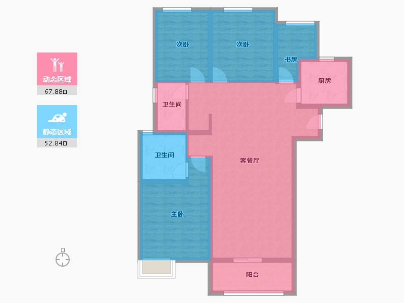 河南省-郑州市-石佛和园-108.00-户型库-动静分区