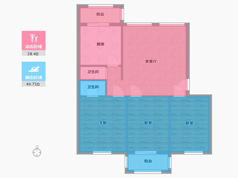 北京-北京市-裕龙一区-97.32-户型库-动静分区