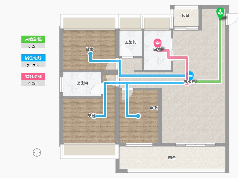 湖北省-黄冈市-晋梅九坤·学府城-97.49-户型库-动静线