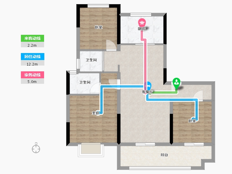 河南省-洛阳市-宜阳碧桂园-91.00-户型库-动静线