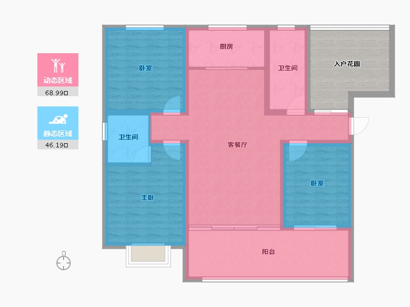 河南省-濮阳市-汇升•珑玺台-115.67-户型库-动静分区