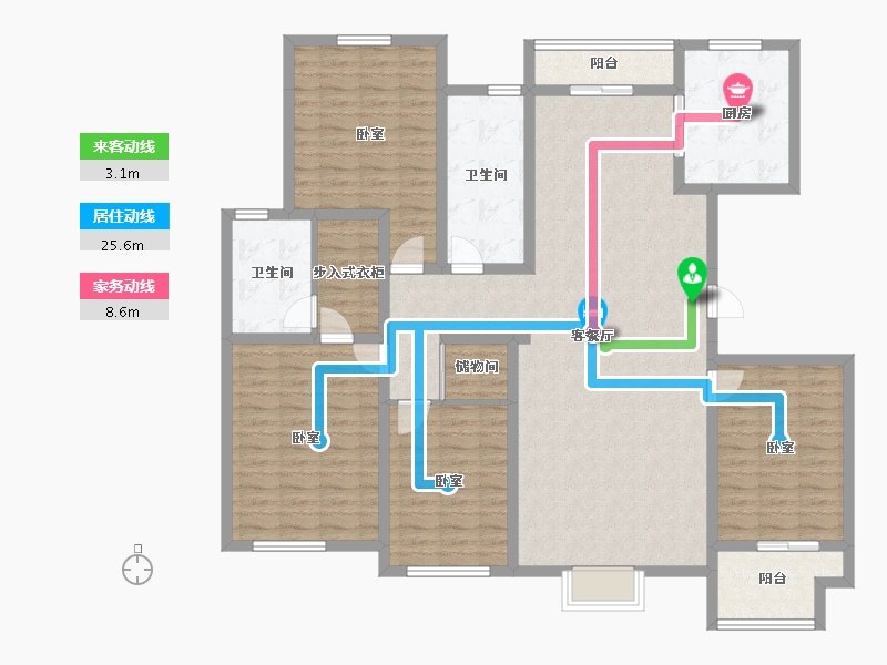 河北省-廊坊市-燕城益津湾-148.17-户型库-动静线