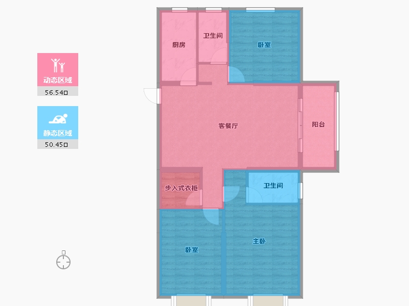 河南省-郑州市-碧桂园华府-100.00-户型库-动静分区