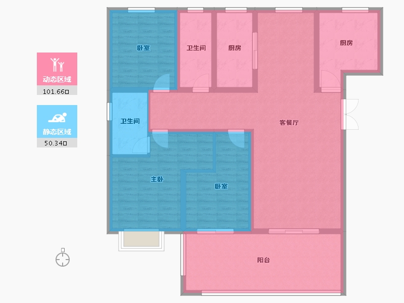 河南省-濮阳市-汇升•珑玺台-137.17-户型库-动静分区