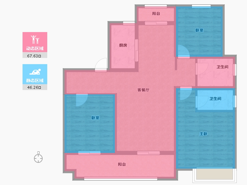 河南省-周口市-益丰熙圜-101.40-户型库-动静分区