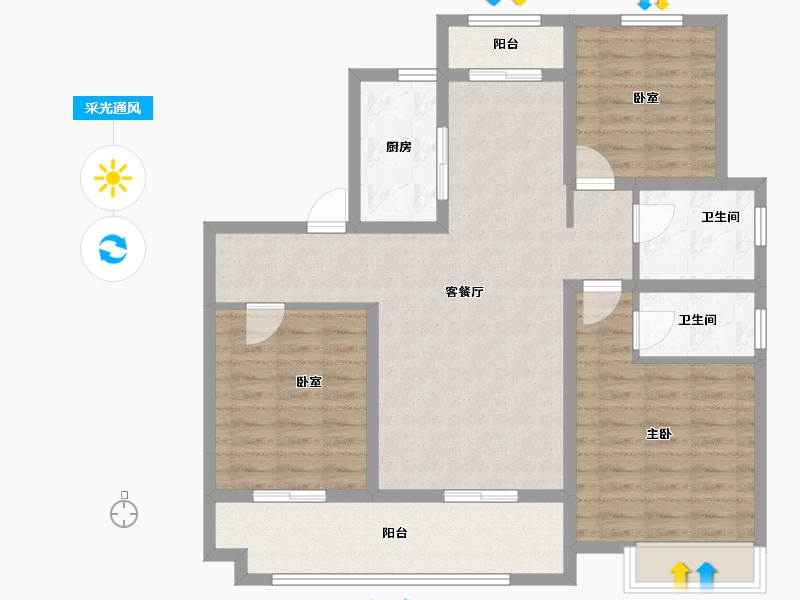 河南省-周口市-益丰熙圜-101.40-户型库-采光通风