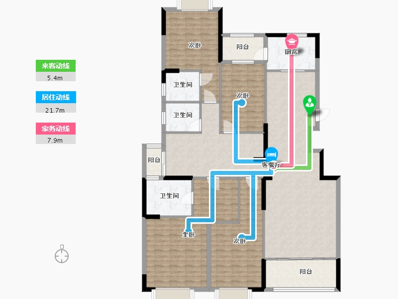 云南省-昆明市-高新水岸晴沙-165.00-户型库-动静线