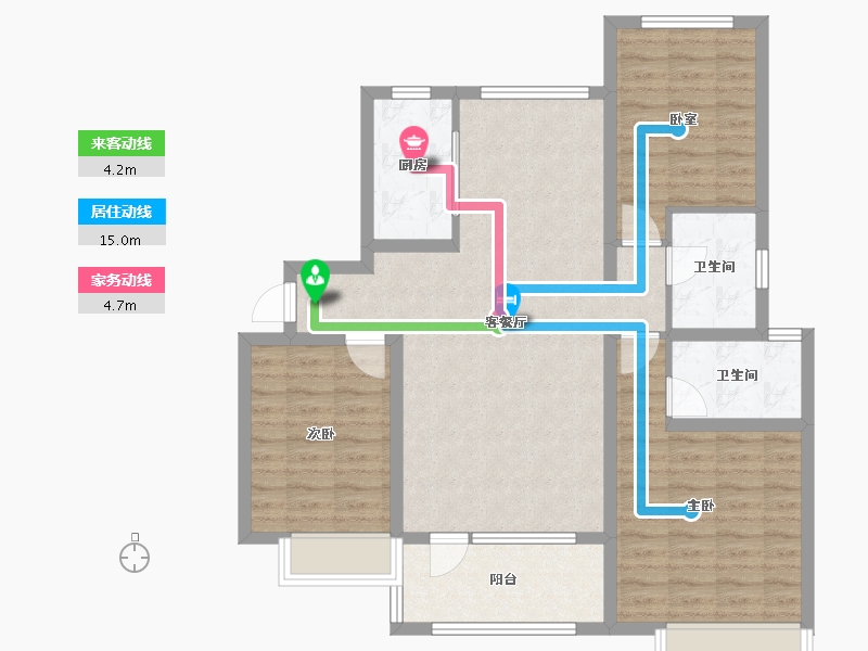 河北省-廊坊市-荣盛霸州新城-95.99-户型库-动静线