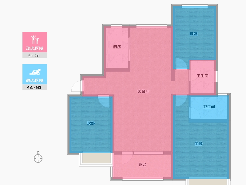 河北省-廊坊市-荣盛霸州新城-95.99-户型库-动静分区