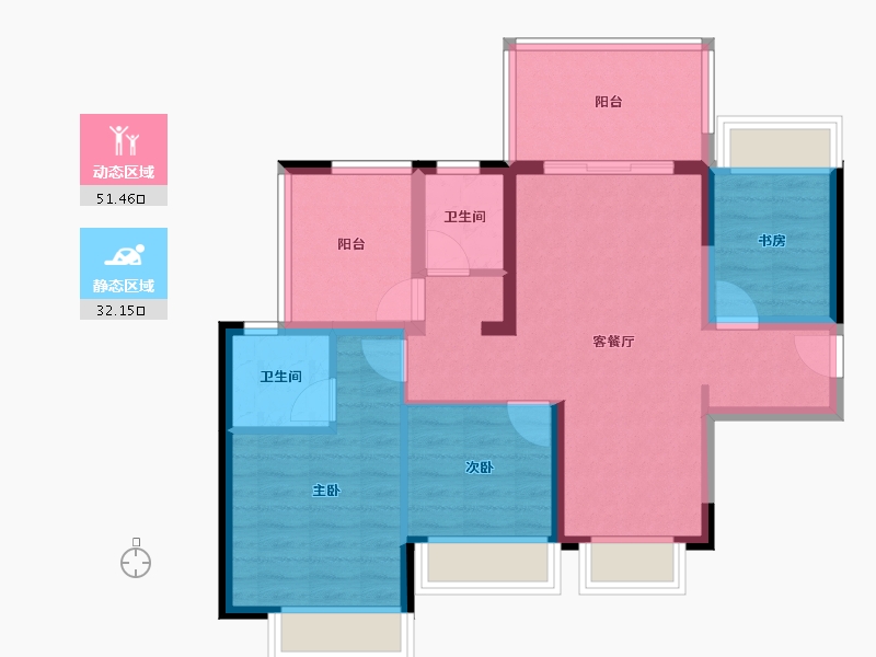 广西壮族自治区-贵港市-贵港天空之城-73.81-户型库-动静分区