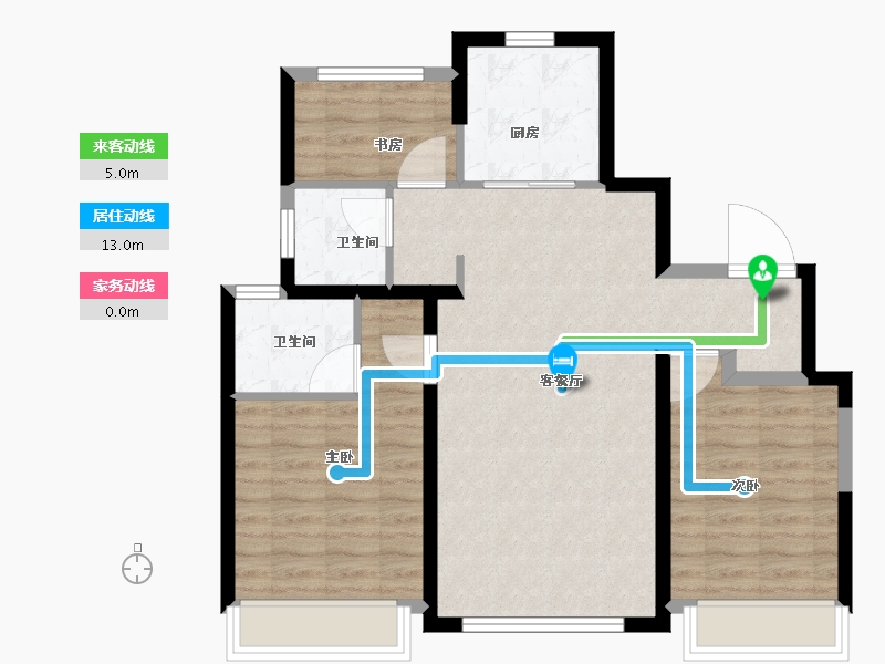 河北省-邯郸市-美的天正智慧城-79.20-户型库-动静线