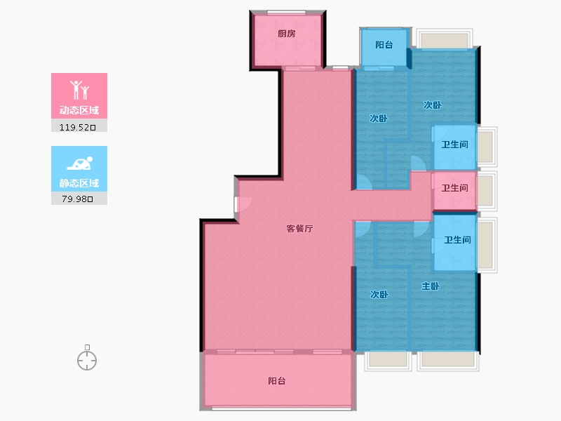 广东省-汕头市-海璟天翡-183.20-户型库-动静分区