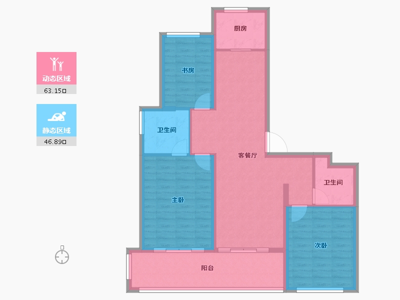 浙江省-衢州市-蓝城·春风江山-99.21-户型库-动静分区