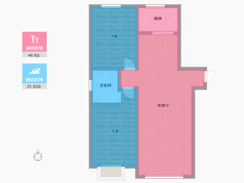 江苏省-苏州市-塍德小区-一区-75.00-户型库-动静分区