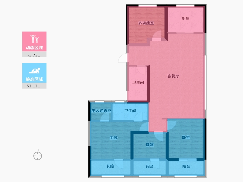 浙江省-杭州市-富景都会-102.94-户型库-动静分区