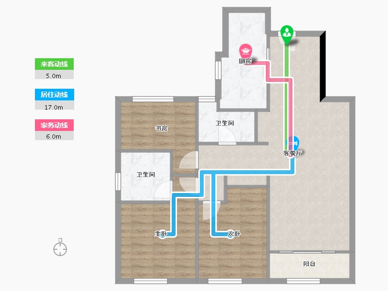 浙江省-杭州市-西溪宸悦-89.15-户型库-动静线