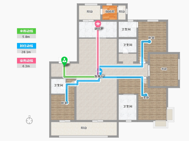 山西省-太原市-怡和国际教育小镇-211.34-户型库-动静线