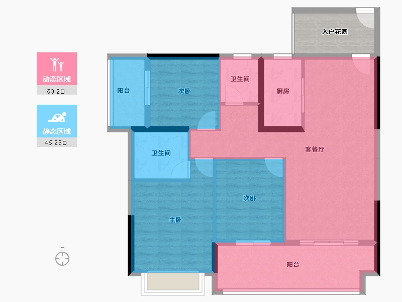 广西壮族自治区-来宾市-裕达·悠然雅居-102.51-户型库-动静分区