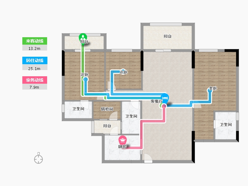 广东省-广州市-雅宝新城-158.21-户型库-动静线