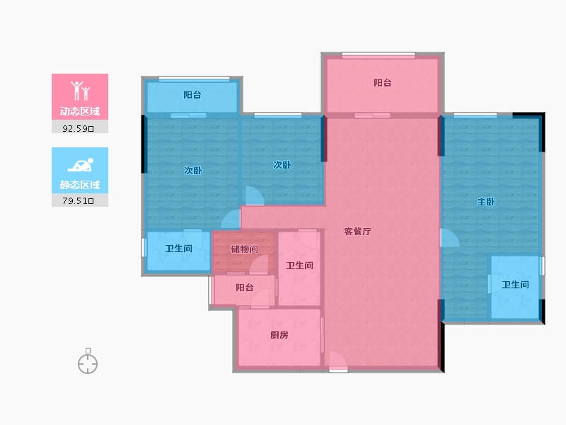 广东省-广州市-雅宝新城-158.21-户型库-动静分区