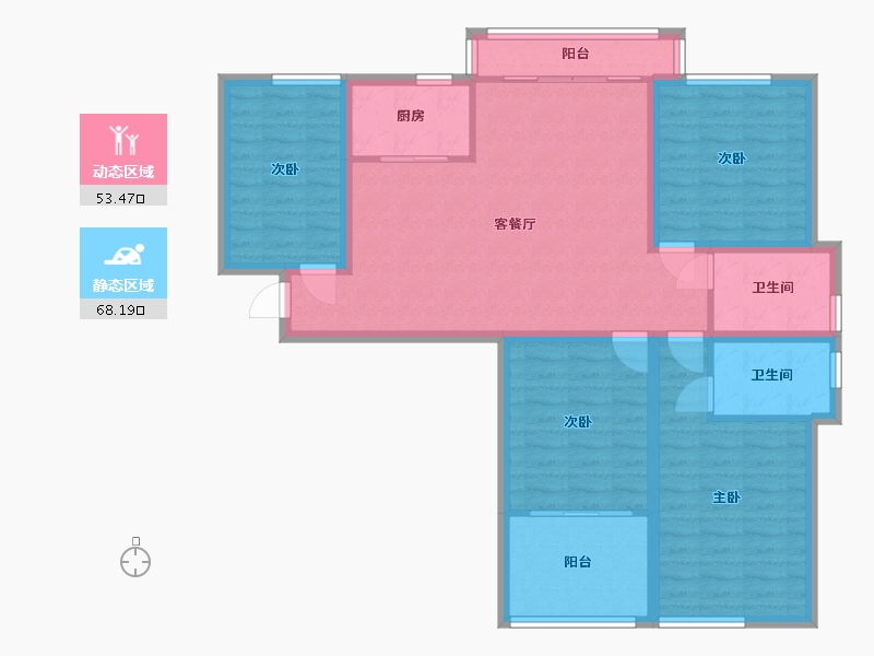 福建省-福州市-群升江山城-93.04-户型库-动静分区