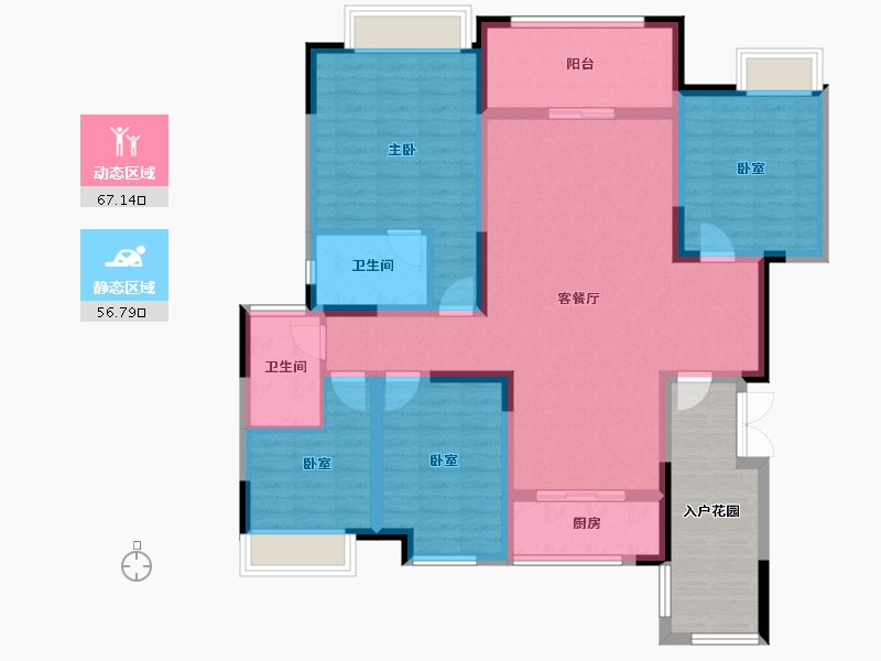 四川省-宜宾市-恒旭·江悦台-121.54-户型库-动静分区